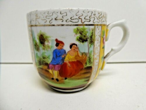 ANTIQUE VICTORIAN PORCELAIN HAND PAINTED  TEA CUP R 32 TO BASE  - Picture 1 of 9