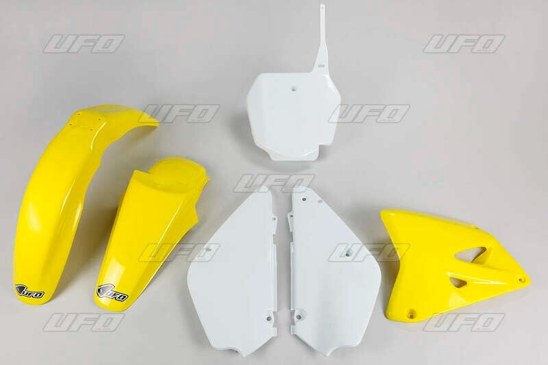 Kit plastiques Suzuki RM85 2007-2011 de couleur noir et blanc en ABS