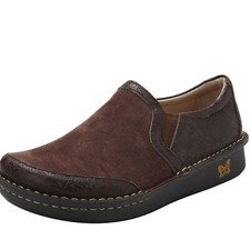 Alegria Brook Cocoa Impression Slip-on Suede leather shoes EU 38 US 8/8.5