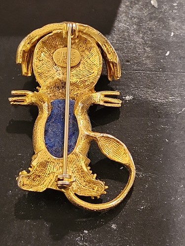 Löwen Liebhaber Brosche Pauline Rader signiert Strass selten. Blaubauch (556) - Bild 5 von 6
