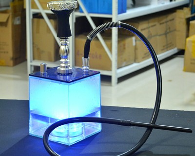 New Acrylic Shisha Pipe Set Hookah With Led Light Chicha Narguile Accessories Ebay