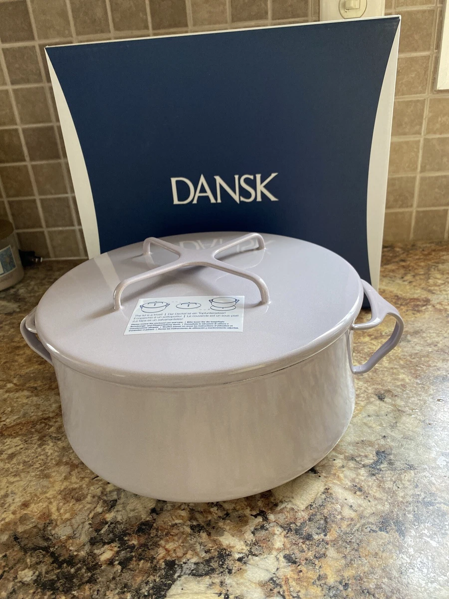 Dansk Kobenstyle Cookware Lavender Casserole 4.37 Qt 4.13 L NIB