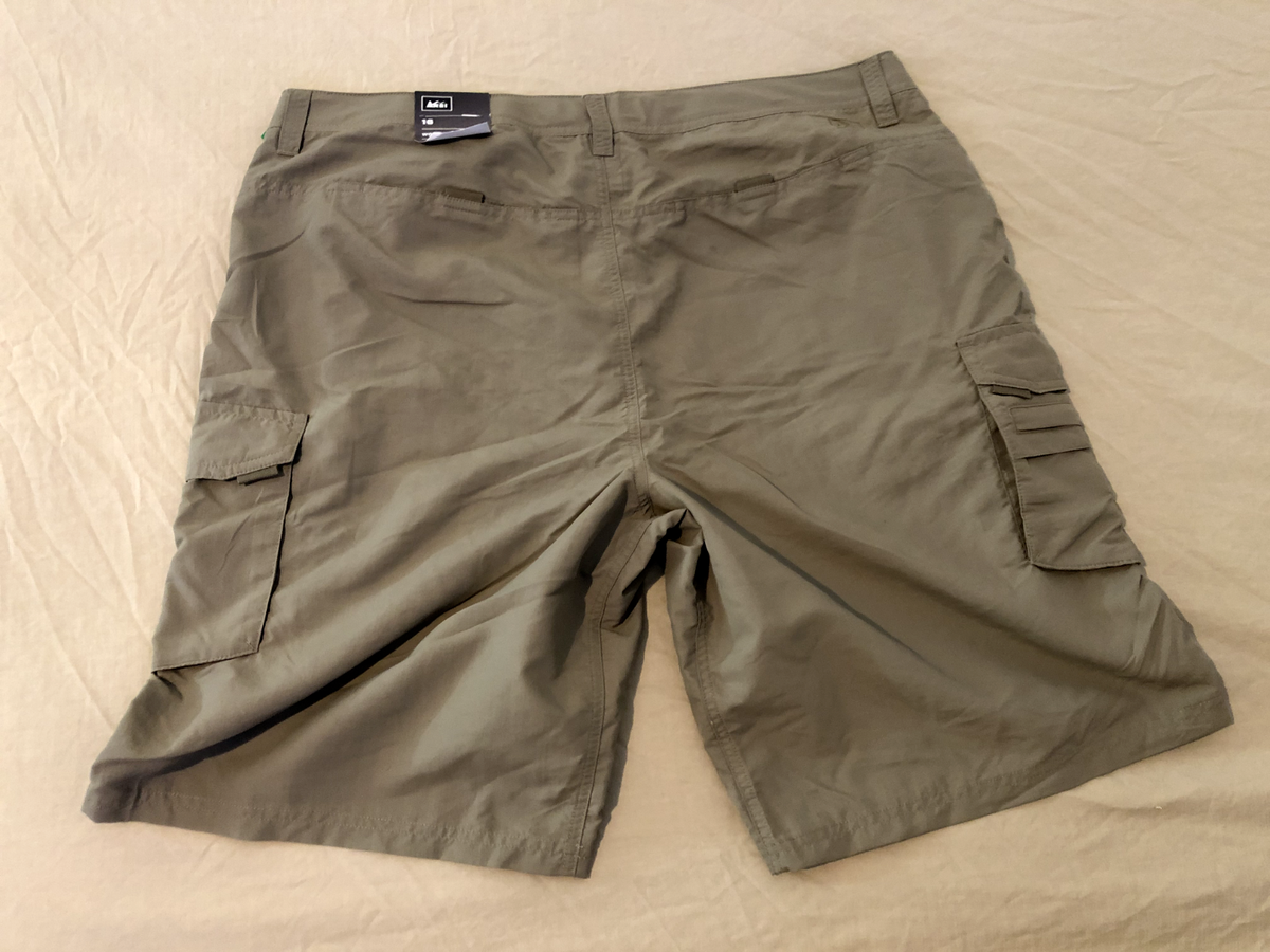 Womens REI Cargo Shorts 16 Green Athletic Outdoor Hiking