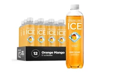 Sparkling Ice Orange Mango Zero Sugar Sparkling Water 17 fl oz Bottles (12-Pack)