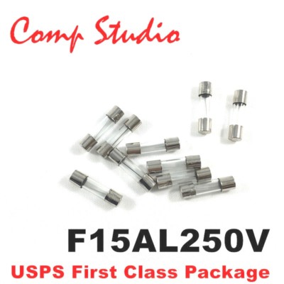 100PCS 25A 250V Quick Fast Blow Glass Tube Fuse 6mmx30mm 0.24"x1.18" F25AL250V E