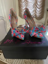 BETSEY JOHNSON "NOBBLE-P" SHOE BLUE MULTI SIZE 7