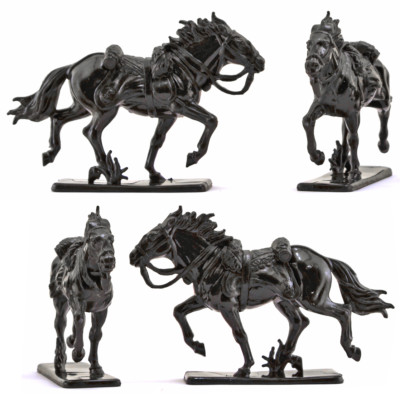 4 Cloned Italeri Napoleonic Cavalry Horses - new mint condition 54mm EXCLUSIVE!