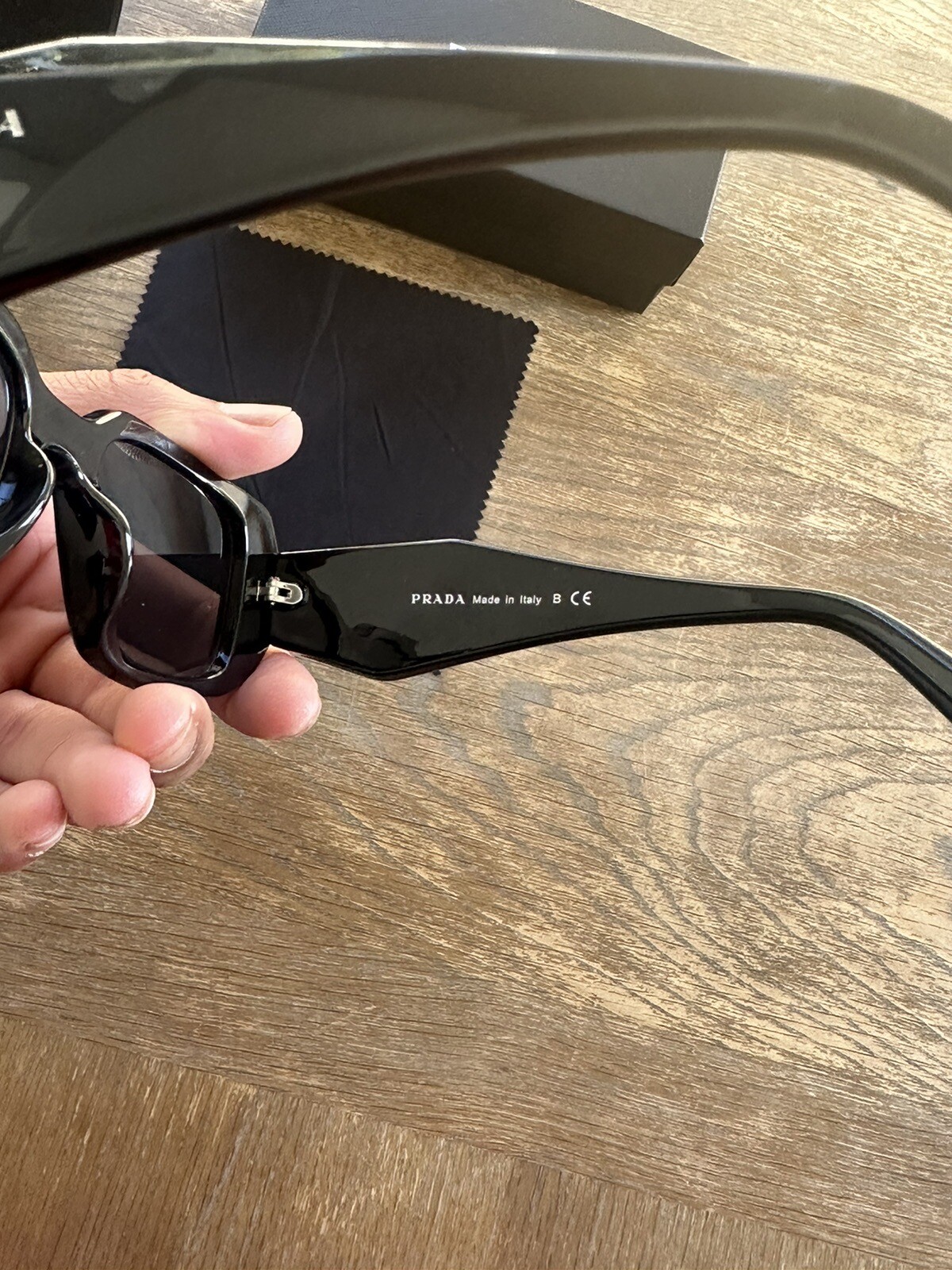 Prada PR17WS 1AB5S049 Women's Sunglasses 49 mm Black / Dark Grey Lens