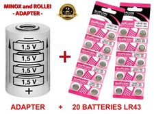 MINOX 35 EL, GL , GT, PL, PE, AL, C, EC, LX, TLX Battery Adapter  20 LR43 