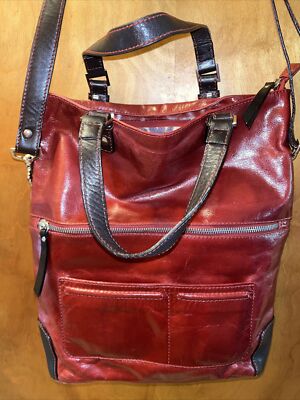 Nino Bossi Crossbody/Shoulder Bag Genuine Burgundy Leather  display picture 3