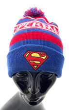 Superman Beanie DC Comics Knit Pom Pom Winter Hat