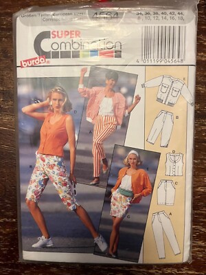 Burda 4564 UNCUT Sewing Pattern, Misses' Tops, Shorts, Pants, Size 8-18