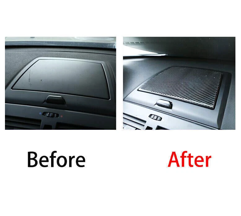 Marco de caja de almacenamiento consola central de coche de fibra de carbono real para BMW X3 E83 2006-2010 Foto 3 de 4