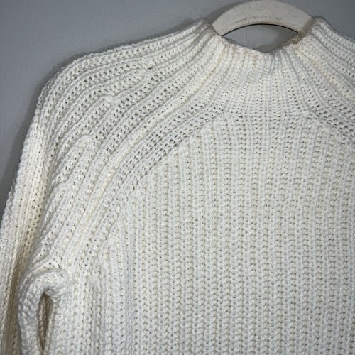 Boden Mock Neck Pullover Sweater-Cream Ivory-Wool Alpaca Blend-Small - Picture 3 of 8