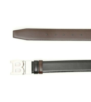 パーツ BALLY BOI Bally Mens Buckle B Leather Adjustable & Reversible Belt In