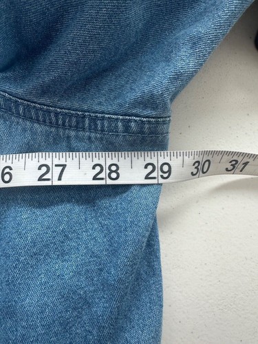 Vintage 80s Southwest Native Tribal Zip Front Jean Jacket Size 3X Embroidered - Picture 8 of 12