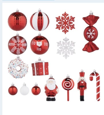 50pcs Candy Cane Sweet Red & White Hanging Christmas Tree Candy Cane ...