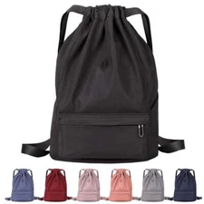 Drawstring Bag Gym Bag String Bag Sackpack Cinch Shoulder Backpack Waterproof US