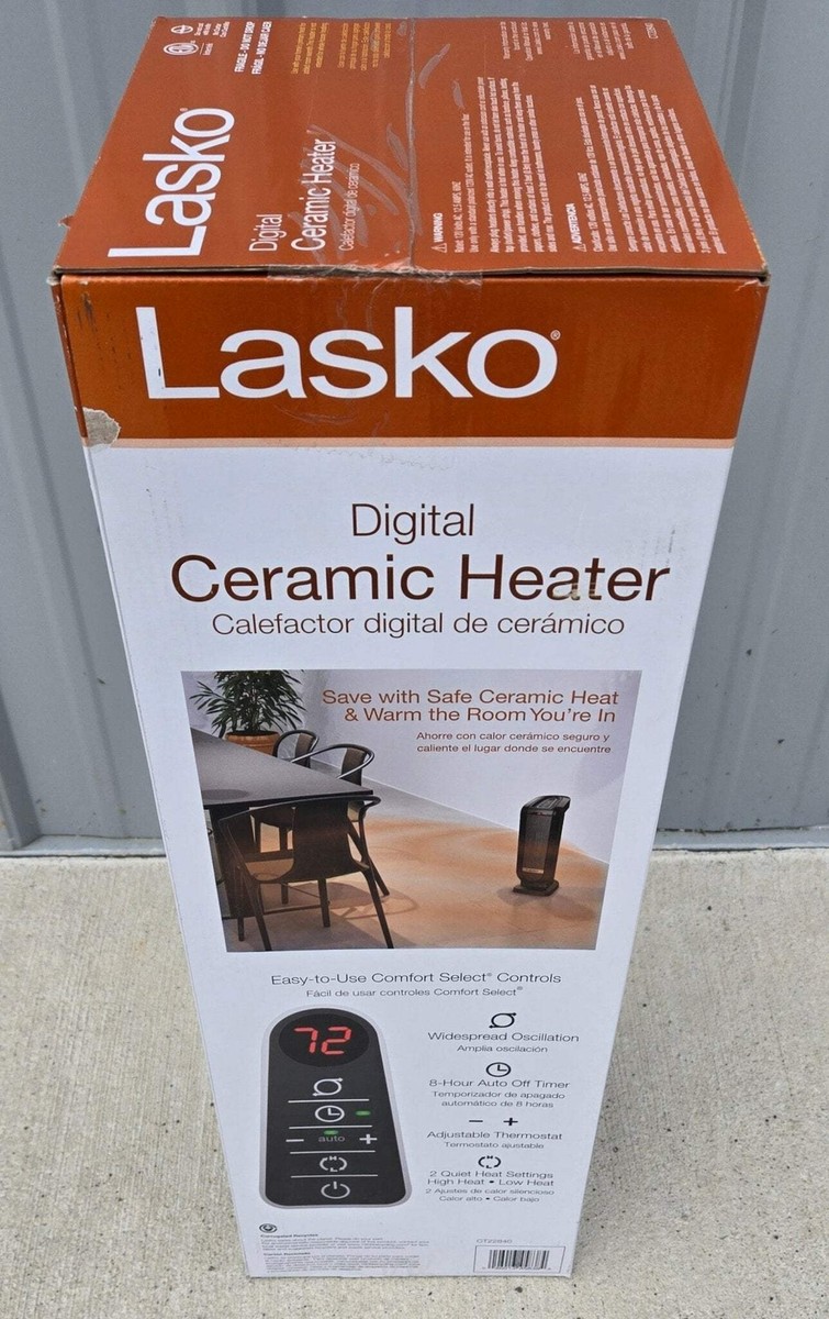 Lasko 1500W 22 in Digital Ceramic Tower Heater Remote