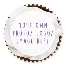 24 Personalised Your Own Photo Image Logo Party Business Edible Cup Cake Toppers