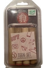 MASON ROW 8 PIECE TEEN STAMP SET LOCK PLANE PEACE BFF PHONE MUSIC  MORE