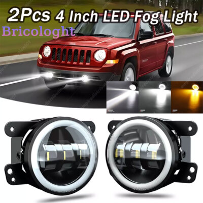 Pair Bumper LED Fog Lights Fit For Jeep Patriot 2007 2008 2009 2010-2016 2017