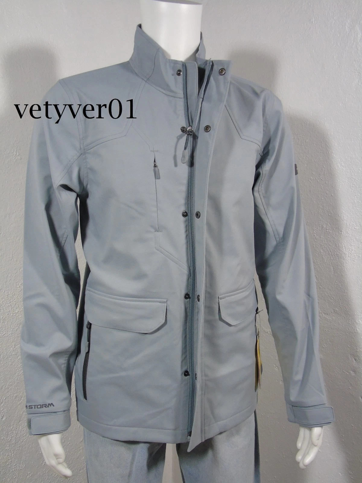 New UNDER ARMOUR UA Storm ColdGear Elevate Water-Resistant Softshell Jacket Gray