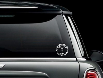 Christian Life Crucifixion & Thorns Car Window Decal Bumper Sticker US Seller