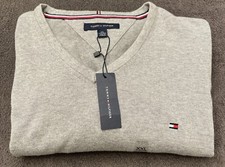 TOMMY HILFIGER Sweater Mens XXL Long Sleeve V-Neck Classic