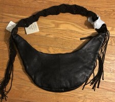 NWT Sold Out Free People Finn Fringe Slinge Bag - Espresso