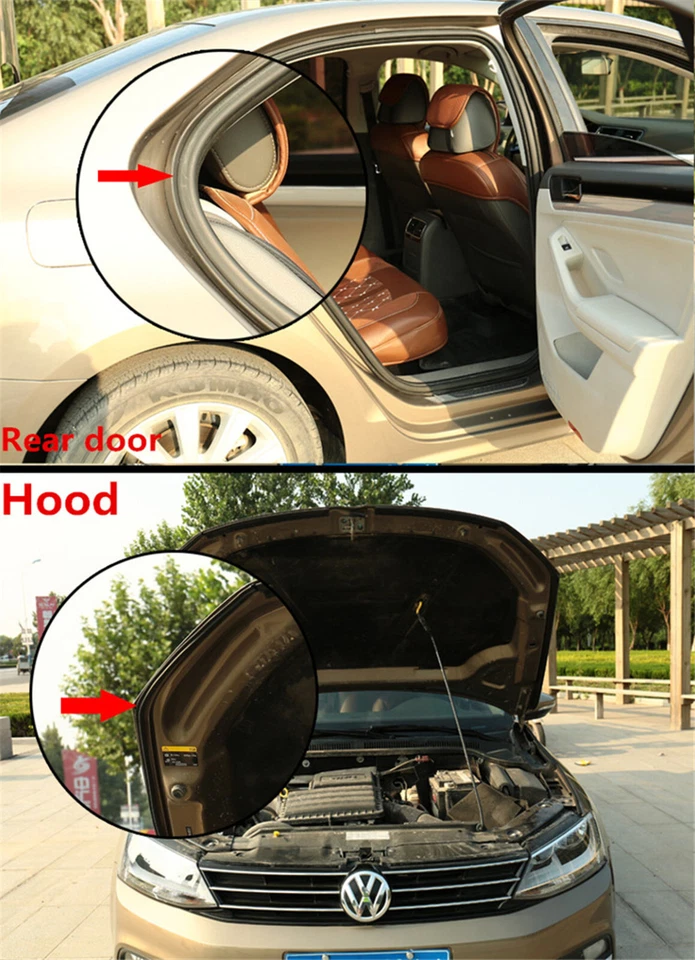 Tira de sellado puerta coche maletero goma borde insonorizado moldeo accesorios Foto 4 de 4