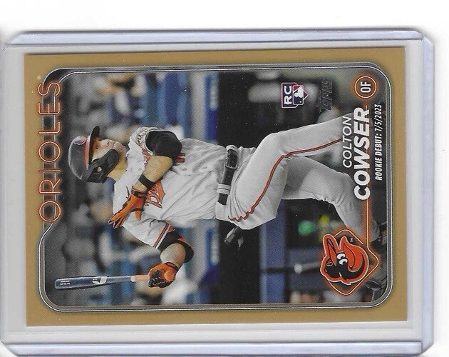 Colton Cowser /2024 RC Rookie Debut Gold Border 2024 Topps Update #US72 Orioles