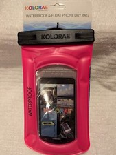 Kolorae Waterproof  Float Phone Dry Bag Fits IPhones, Samsung  etc. pink