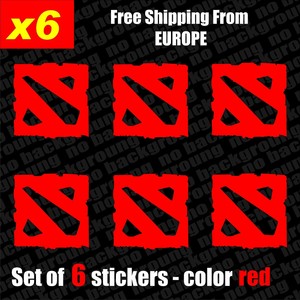 Details About Set Of 6 Dota 2 Game Logo Vinyl Sticker Aufkleber Die Cut Car