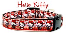 Kitty dog collar handmade adjustable buckle collar 5/8" wide or leash