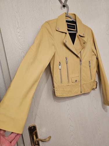 Zauberhafte, neuwertige Lederjacke, gelb, Oakwood, 36, Butterweich, gebraucht. - Bild 3 von 13