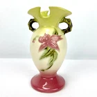 Vintage Hull Pottery Woodland Pink Green Vase W4-6 1/2" 1952-1954 Mid Century