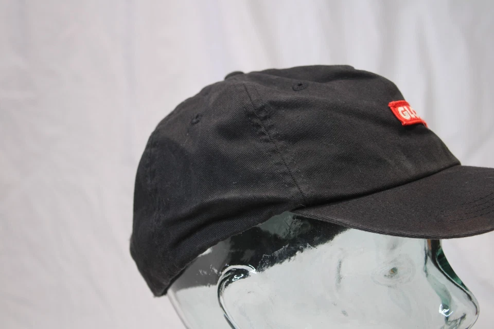 Globe Hat Cap Trucker Snap Back Adjustable Black Red - Image 2 of 4