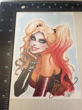 DC Comics Arkham Harley Quinn 5''x7'' Mini Print Signed by Artist Dawn McTeague