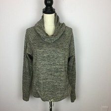 Athleta Blissful Hoodie Sweatshirt Sz XS Womans Cowl neck Drawstring Waist Grey