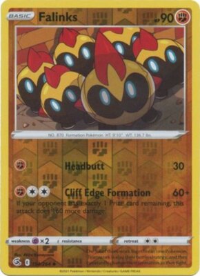 LP Pokemon Falinks - 154/264 - Uncommon - Reverse Holo Lightly Played Fusion Str