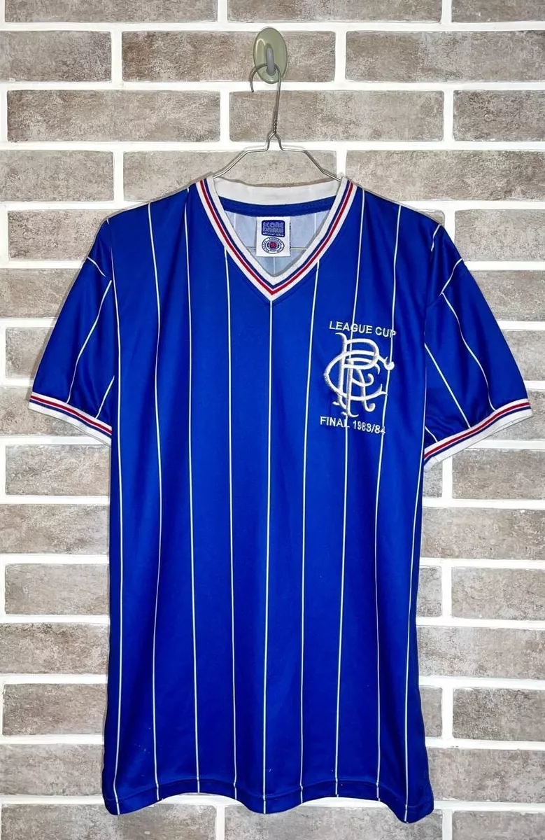 Score Draw Retro Rangers 1984 Scottish League Cup Final Shirt eBay