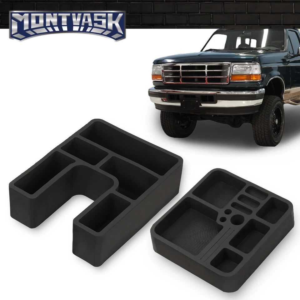 Fit For Ford Bronco 1978-1996 F-150-F-350 Pickup Floor Console Organizer Inserts Foto 2 de 4