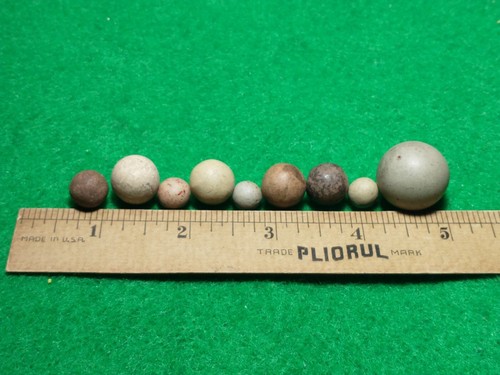 Antiche biglie argilla misure assortite - Foto 4 di 7