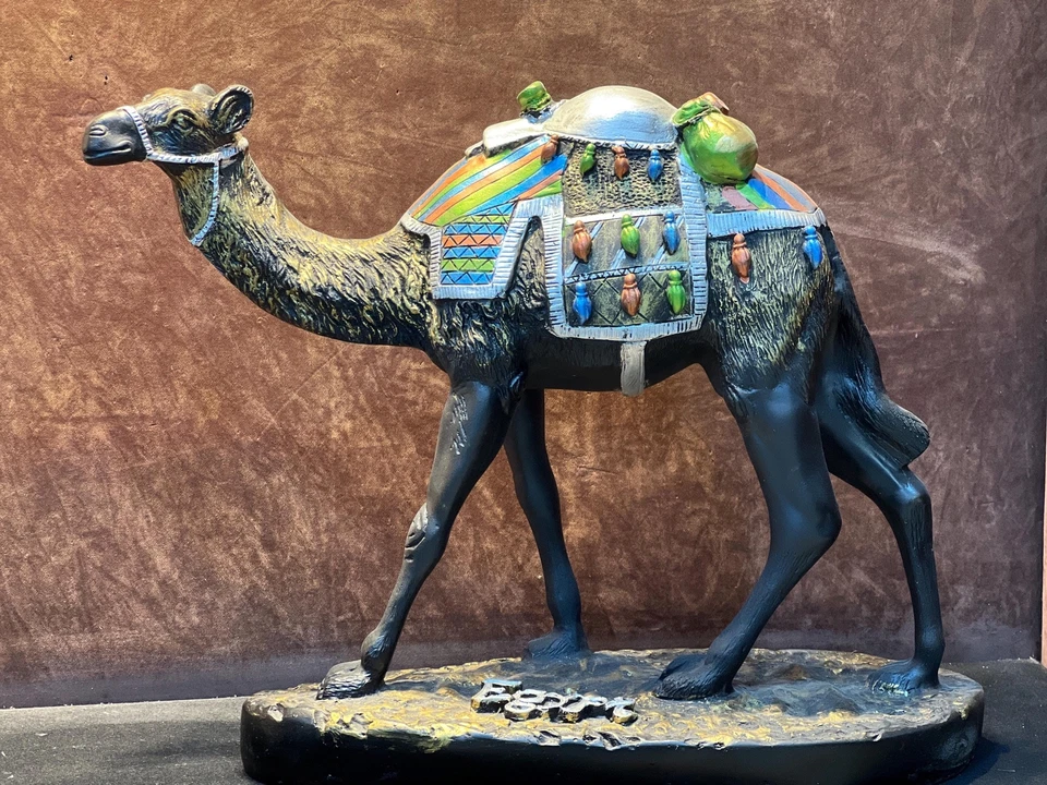 Handmade Egyptian Camel Stone Statue, Hand painted Carved Egyptian camel figuri - Image 2 of 4