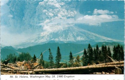 MT. ST. HELENS ERUPTION May 18, 1980 WASHINGTON volcano 4x6 - Postcard