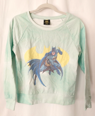 BATMAN Juniors' Sweatshirt Raglan Long Sleeve Mint Green Size S (3