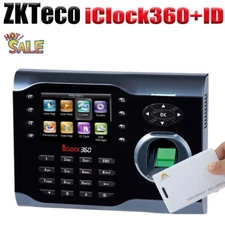 ZK Iclock360 TCP/IP+ID Biometric Fingerprint Time Attendance Recorder Time Clock