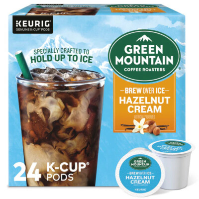 GREEN MOUNTAIN HAZELNUT CREAM BREW OVER ICE COFFEE 24 CT K-CUPS