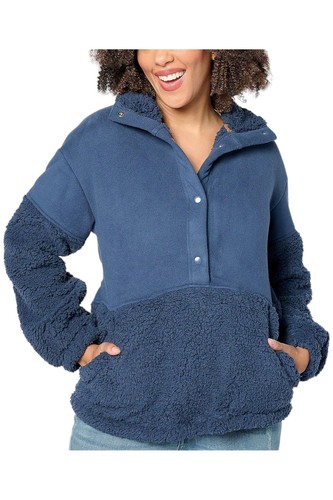 Koolaburra by UGG Bonded Sherpa Pullover with Snaps Indigo